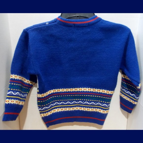 Winter Sweater w/ Snow & Train Size 5/6 Excellent! - Picture 2 of 3